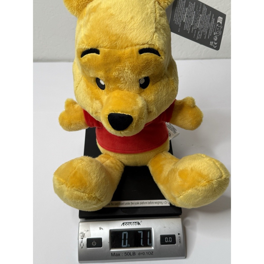 Walt Disney World Winnie The Pooh 11 inch Big Feet Head Plush Doll Bear Baby New - Picture 10 of 10